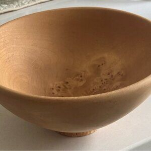 Hand carved Birch wooden Bowl
